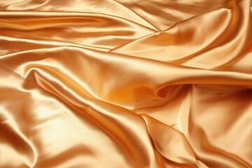 Obraz premium Golden satin fabric with soft folds and luxurious texture, elegant material for high-end design projects