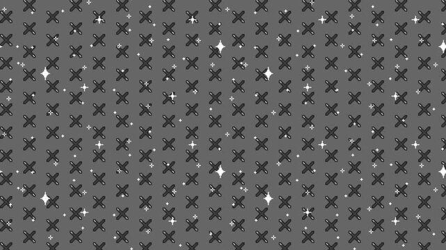 Pixel art cross mark pattern Looping animated background. 1080P (6)