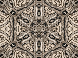 Elegant Black and White Abstract Patterns with Intricate Geometric Designs and Symmetrical Ornament Shapes - Modern Art Wallpaper Background