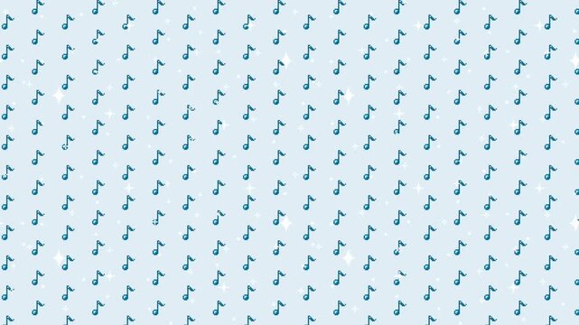 Pixel art eighth note pattern Looping animated background. 1080P (10)