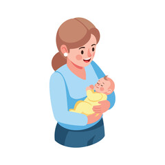 Loving Mother Holding Her Baby A Tender Moment of Bonding and Care