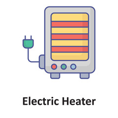 Electric heater Vector icon which can easily modify or edit