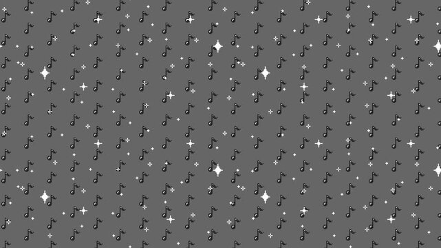 Pixel art eighth note pattern Looping animated background. 1080P (14)