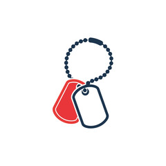 Fototapeta premium Symbolic Military Dog Tags A Patriotic Emblem of Service and Remembrance
