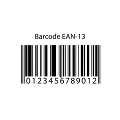 Barcode EAN-13 Icon – Product Identification Code Symbol for Retail, Inventory, and Scanning