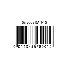 Barcode EAN-13 Icon – Product Identification Code Symbol for Retail, Inventory, and Scanning