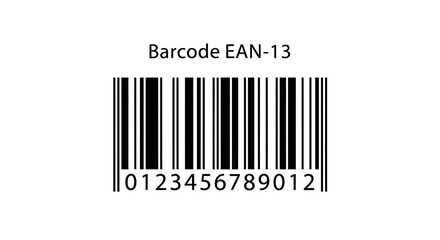 Barcode EAN-13 Icon – Product Identification Code Symbol for Retail, Inventory, and Scanning