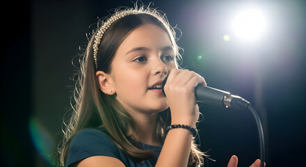 Young Talent Spotlight A Captivating Performance by a Passionate Singer Inspiring Dreams and Showcasing Musical Prowess on Stage with Confidence and Grace