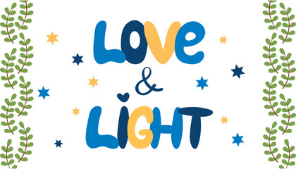 Vector lettering for Hanukkah celebrations. Handwritten Jewish phrases for the holiday of Hanukkah.