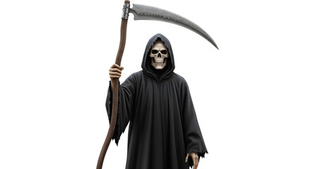 Grim Reaper with Scythe A Haunting Depiction of Death.