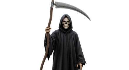 Grim Reaper with Scythe A Haunting Depiction of Death.