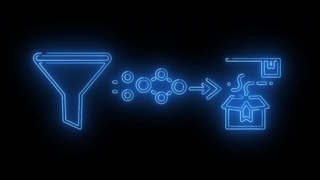 Futuristic neon graphic showcasing human interaction with advanced artificial intelligence, representing digital task delegation and automation in a modern context