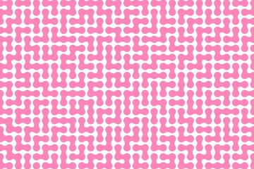 Abstract line doodle labyrinth, puzzle, metaball, maze, squiggle style drawing pink background for children, wrapping paper, scrapbook, print, cover, fabric, textile, poster, banner, poster, card, etc