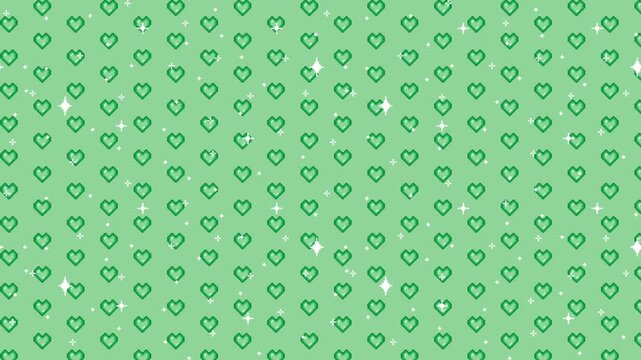 Pixel art heart pattern Looping animated background. 1080P (5)