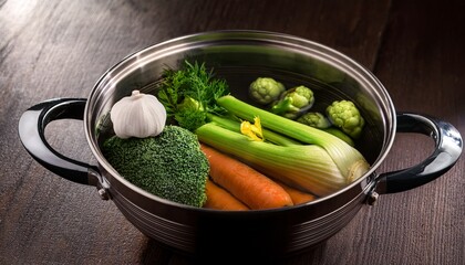 vegetable in cooking pot