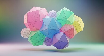 Colorful Geometric Shapes Abstract Design.