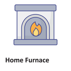 Furnace Vector icon which can easily modify or edit