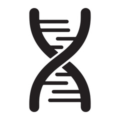 Dna flat vector icon silhouettes illustration.