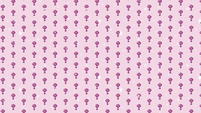 Pixel art question mark pattern Looping animated background. 1080P (1)