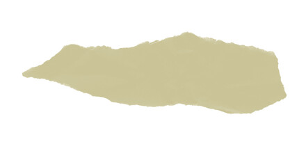Torn piece of paper with rough edges creating abstract art on transparent background