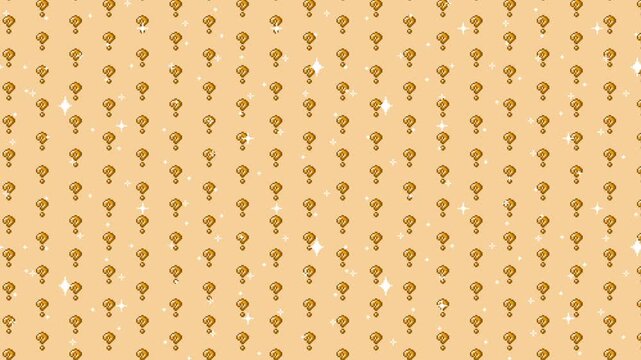 Pixel art question mark pattern Looping animated background. 1080P (8)