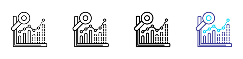 Two tone predictive analytics graph icon with AI nodes, circuit lines, and neural patterns. Represents machine learning forecasting, data-driven insights, and AI-powered predictions