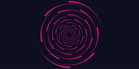 Abstract Circular Pattern Vector Background. Round Colorful Arcs Spiral Backdrop.