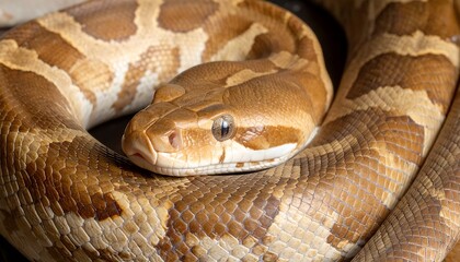 Fototapeta premium Close-up of a coiled snake