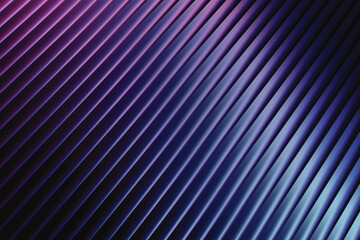 Obraz premium Abstract background with diagonal purple and blue ribbed texture and gradient lighting