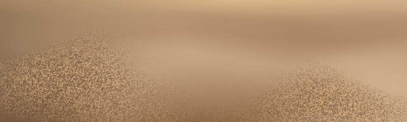 Abstract landscape of golden dunes. Flowing textures and contrasting lines.