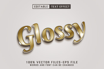 Glossy Golden Text - Editable Text Effect