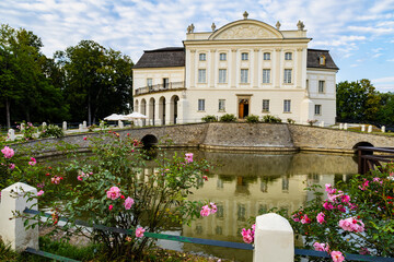 The Baroque Classicist palace of the Popiel family on a beautiful summer day. Kurozweki,...