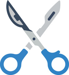 Professional barber scissors clean cut hairdressing tool vector
