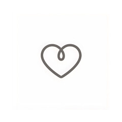 Minimalistic continuous line art heart icon representing love, like, favorite, and social media engagement for web design