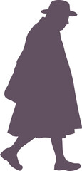 Elderly woman walking
