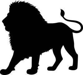 Design of lion figure draw