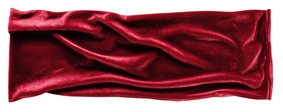 isolated long rectangular silk banner 