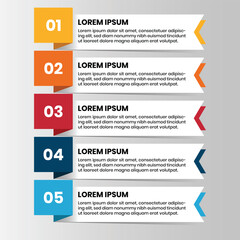 Creative Numbering Infographic Step Template