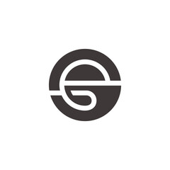 letter e continue infinity negative space logo vector