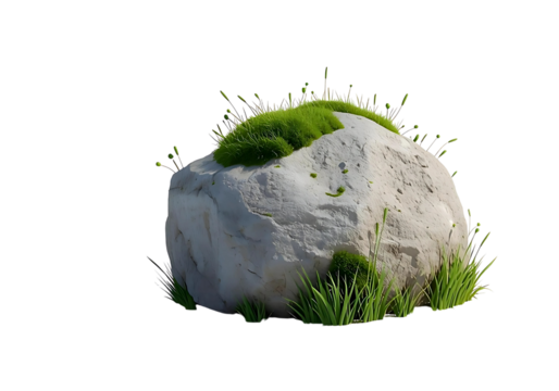 Stone with grass 