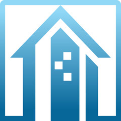 home icon on  home icon square vector logobackground