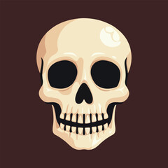 Halloween horror Skull element illustration