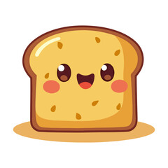 Cute Bread thanksgiving cartoon illustration