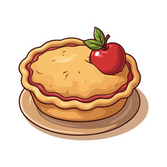Cooked pie thanksgiving day traditional food baked pie