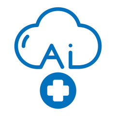 healthcare cloud ai icon