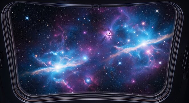 Cosmic Window - A Glimpse into the Nebulous Depths of Space.