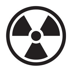 Radiation Hazard Symbol – Black Trefoil Warning Icon for Safety and Industrial Use