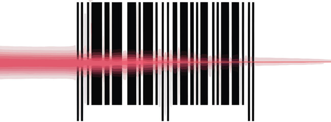 Barcode Scanner Vector Illustration Scanning Product Price Label Commerce System