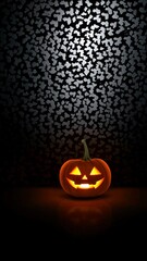 halloween pumpkin on dark background
