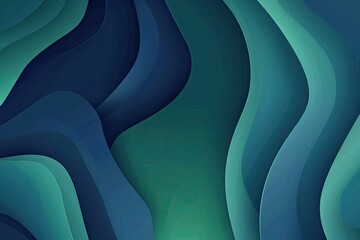 Blue & green abstract curves flowing for backgrounds & web design, branding project
